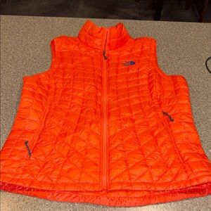 North Face Womens thermoball orange vest